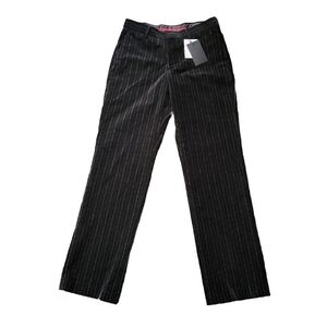NWT MARTINIQUE Black Pinstripe Men's Trousers - Cotton Sz Eur 48 (US Medium)